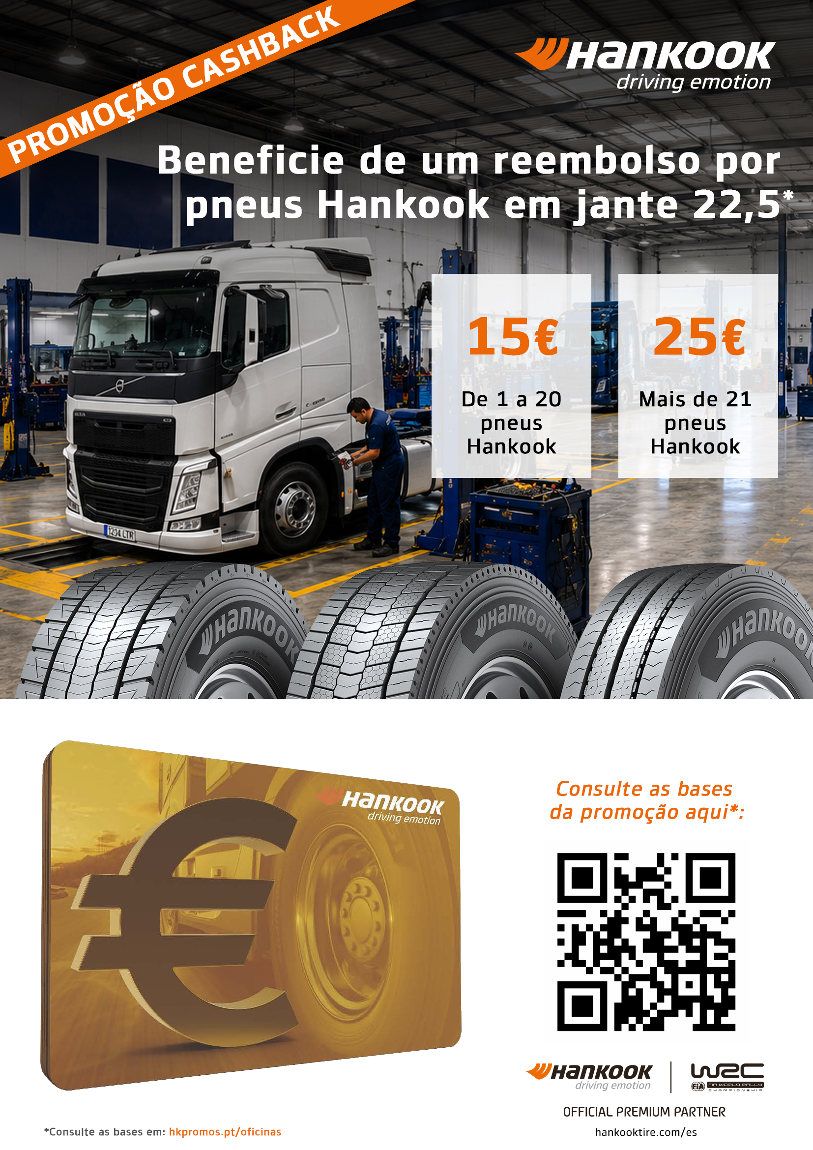 Promoção Cashback Oficinas Hankook Julho 2026